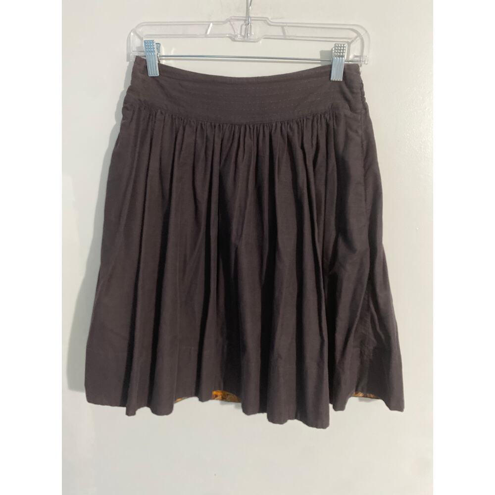 Anthropologie Edme & Esyllte skirt women's size 4 brown corduroy boho minimalist
